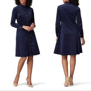 Draper James Corduroy Navy Blue Dress